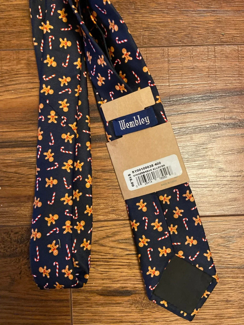 Wembley Washable Christmas Holiday Gingerbread Man Necktie Neck Tie Boys NWT